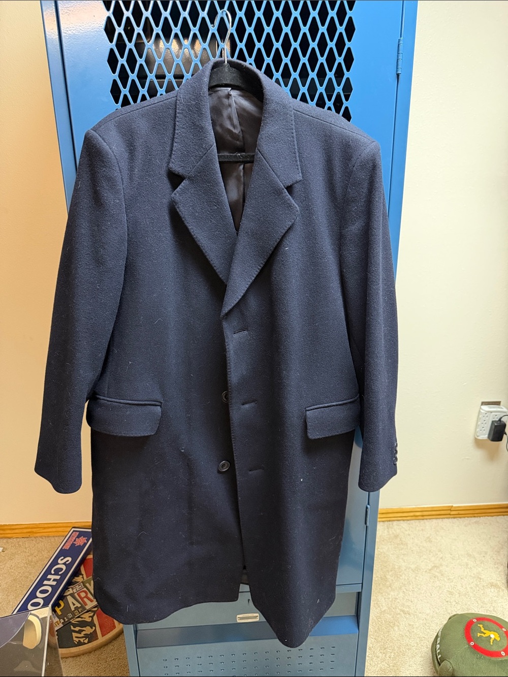 Navy Wool Coat